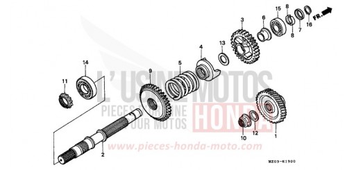 ARBRE DE SORTIE GL1500CW de 1998